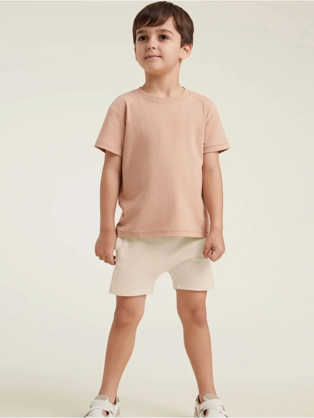 Tones Toddler Boys Lounge Short - Cream